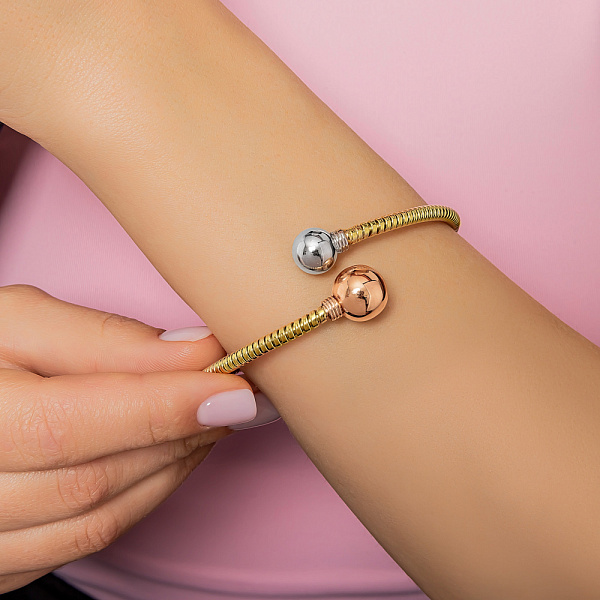 Браслет з комбінованого золота (арт. 323076жкб) – зображення 2