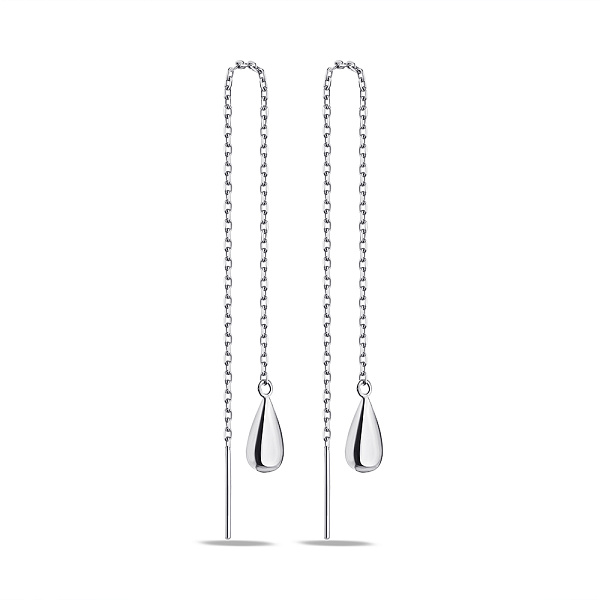 Серебряные серьги протяжки без камней (арт. 7502/9005/2) – изображение 1