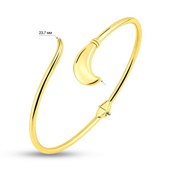 Жесткий браслет из желтого золота (арт. 3261253ж) – изображение 4