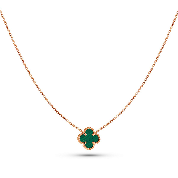 Кольє Конюшина з червоного золота з малахітом (арт. 361496/8млх) – зображення 1