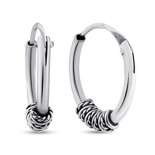 Серьги из серебра без камней (арт. 7902/С5/314) – изображение 1