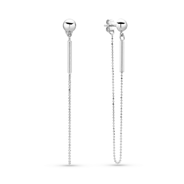 Золотые серьги с цепочкой (арт. 1091085б) – изображение 1