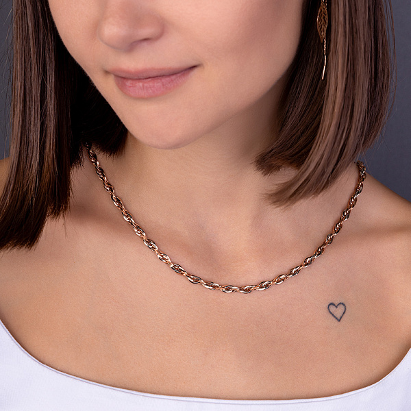 Золотий ланцюг плетіння Джгут (арт. цр306132Д) – зображення 2