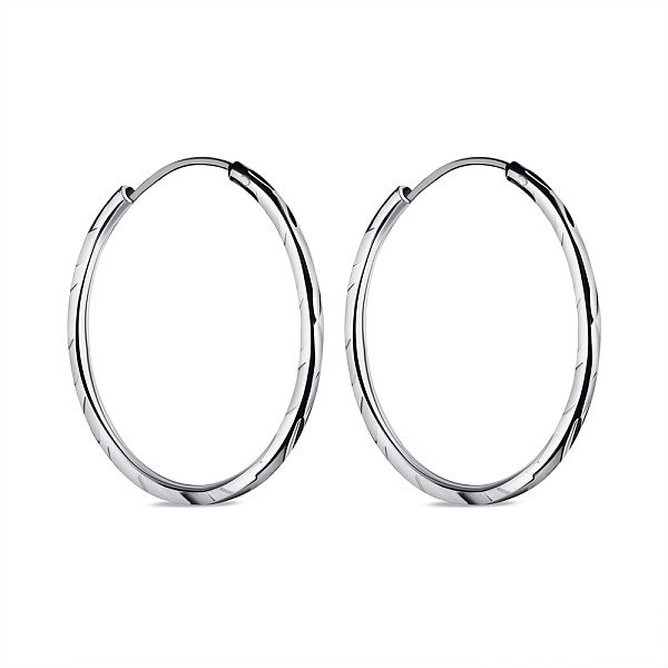 Серебряные серьги без камней (арт. 7502/3948/30) – изображение 1