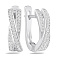 Серебряные серьги с дорожкой из фианитов (арт. 7502/10461) – изображение 1