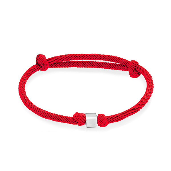 Браслет на нитці з золотою вставкою (арт. 340068бк) – зображення 1