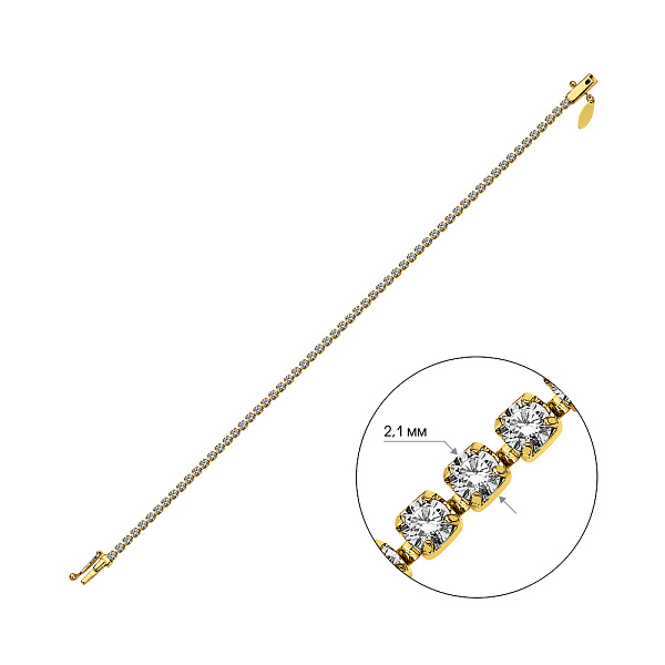 Золотий браслет Francelli з фіанітами (арт. 3261134ж) – зображення 3