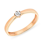 Фото Золота каблучка з діамантом (арт. К011071)