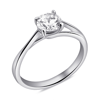 Срібна каблучка з одним фіанітом (арт. 7501/6933)