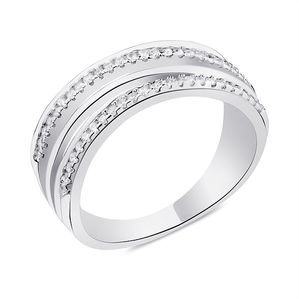 Серебряное кольцо с фианитами (арт. 7501/6194) – изображение 1