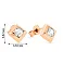 Сережки-пусеты из красного золота с фианитами (арт. 105453) – изображение 2