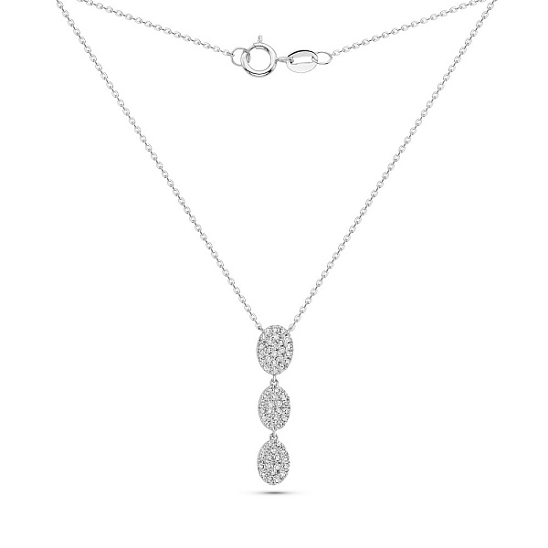 Колье из белого золота с бриллиантами (арт. Ц341566030б) – изображение 2