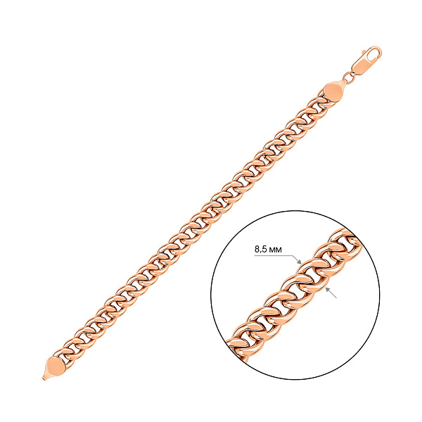 Золотий браслет Панцирне плетіння (арт. 311017) – зображення 4