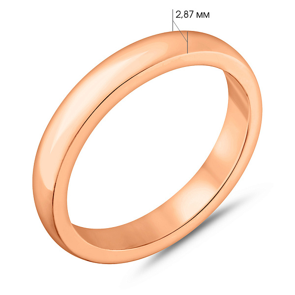 Обручка класична з золота (арт. 239207) – зображення 3