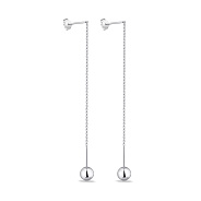Фото Длинные серьги Trendy Style из серебра с шариками (арт. 7518/6449)