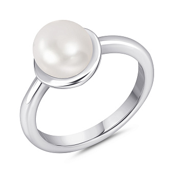 Серебряное кольцо с жемчугом (арт. 7501/8173/1жб)