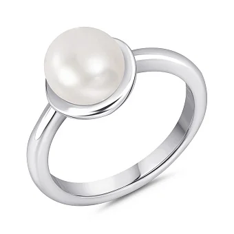 Серебряное кольцо с жемчугом (арт. 7501/8173/1жб)