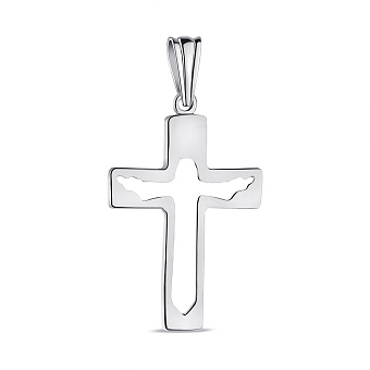 Срібний хрест без каменів (арт. 7503/1726)