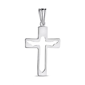 Срібний хрест без каменів (арт. 7503/1726)