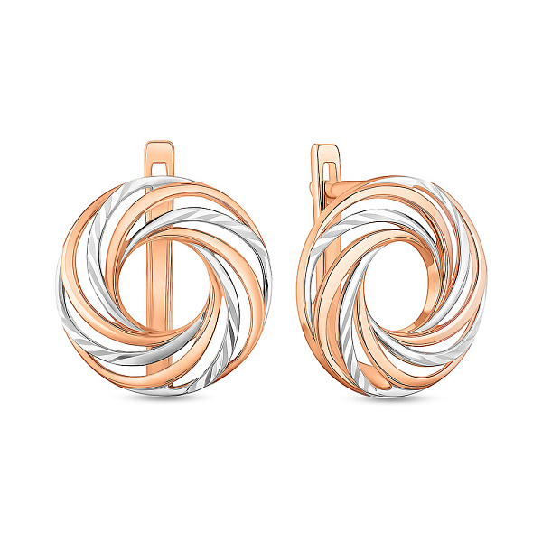 Золоті сережки з алмазною гранню (арт. 111395кба) – зображення 1