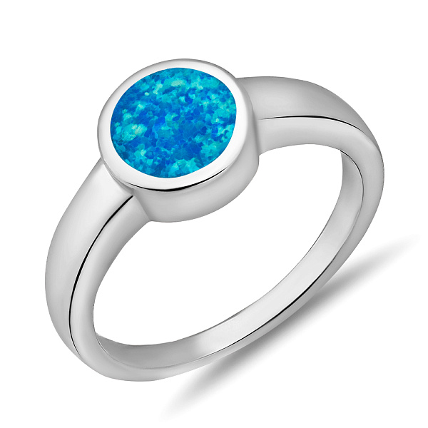 Серебряное кольцо с опалом (арт. 7501/8176Пос) – изображение 1