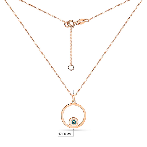 Кольє з червоного золота з емаллю (арт. 352183е) – зображення 3