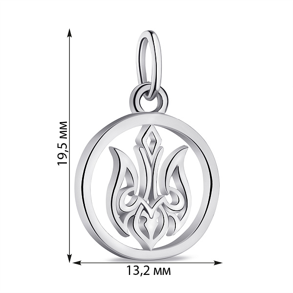 Срібний підвіс Герб України (арт. 7503/П2/3018) – зображення 2