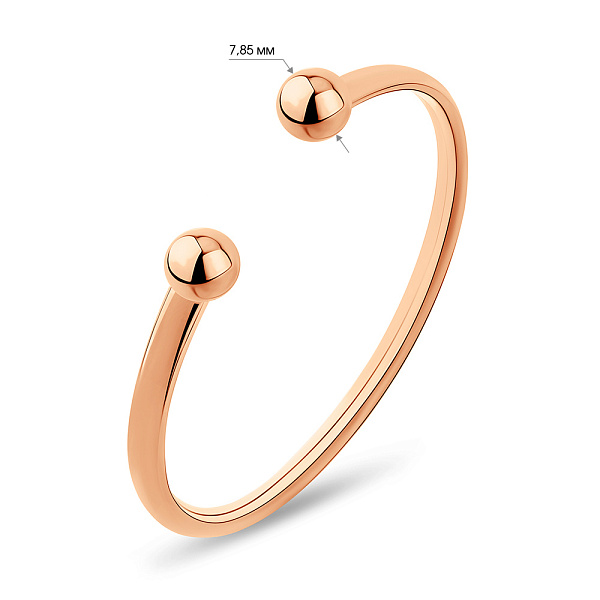 Жесткий браслет из красного золота (арт. 326544) – изображение 4