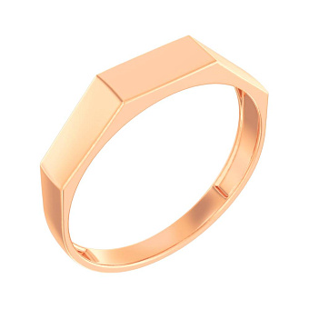 Фото Кольцо из красного золота без камней (арт. 141186)