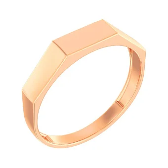 Каблучка з червоного золота без каміння (арт. 141186)
