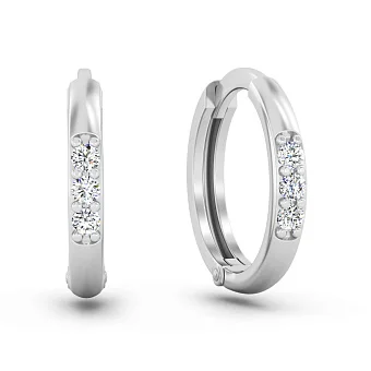Сережки з білого золота з діамантами (арт. С011709005б)