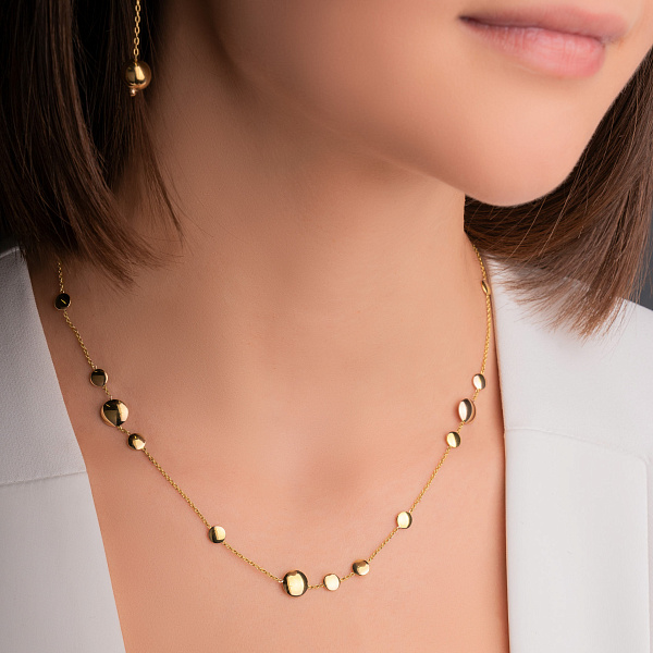 Колье Монета из желтого золота (арт. 352565ж) – изображение 3