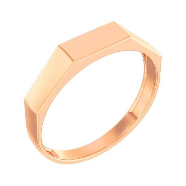 Кольцо из красного золота без камней (арт. 141186) – изображение 1