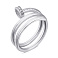Серебряное кольцо Гвоздь з фианитами (арт. 7501/6898) – изображение 1
