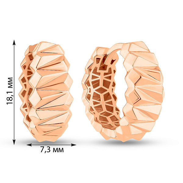 Золоті сережки-кільця (арт. 1091302/20) – зображення 4