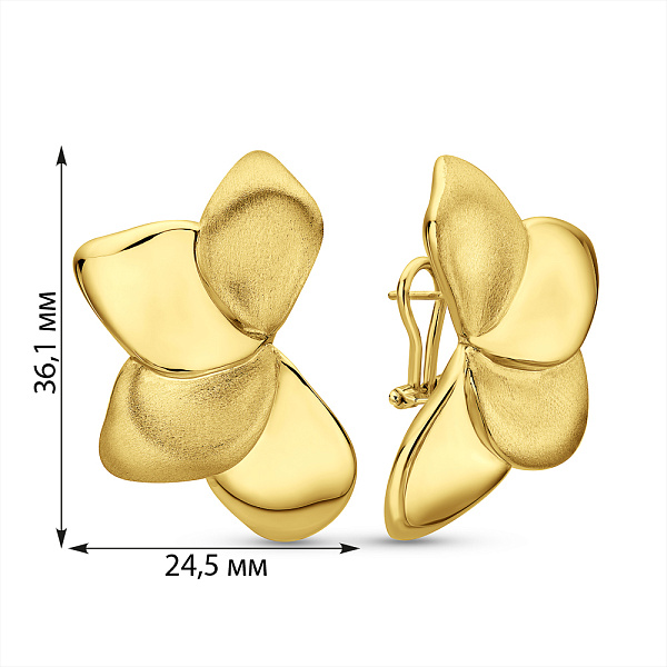 Золотые серьги Francelli (арт. 111419жм) – изображение 2