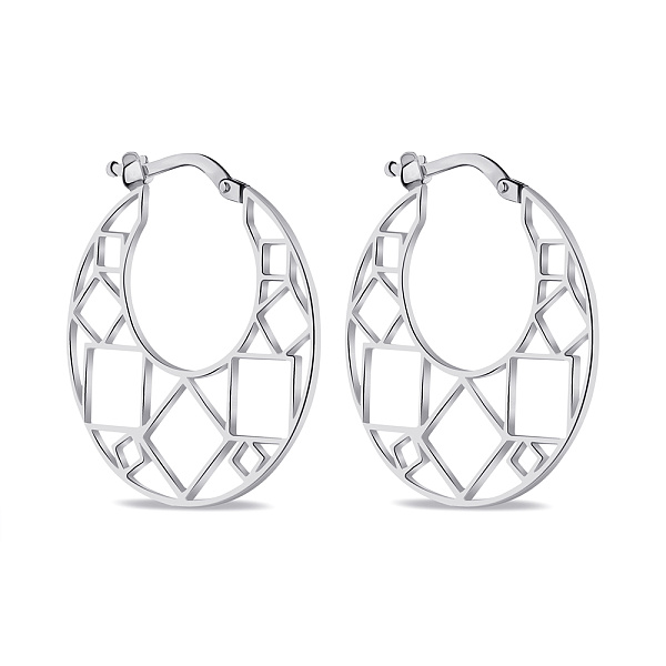 Серебряные серьги без камней (арт. 7502/9362) – изображение 1