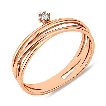 Фото Золота каблучка Синергія з фіанітом (арт. 140763)