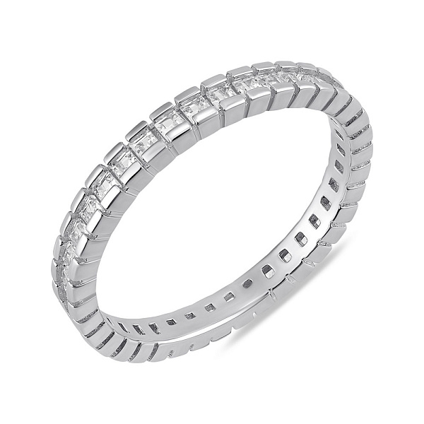 Серебряное кольцо с дорожкой из фианитов (арт. 7501/8019) – изображение 1