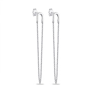 Фото Длинные серьги Trendy Style из серебра без камней (арт. 7518/6599)