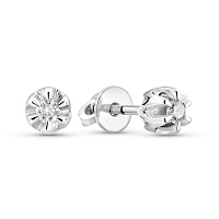 Пусети з білого золота з діамантами (арт. Т011084010б)