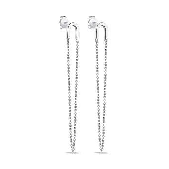 Длинные серьги Trendy Style из серебра без камней (арт. 7518/6599)