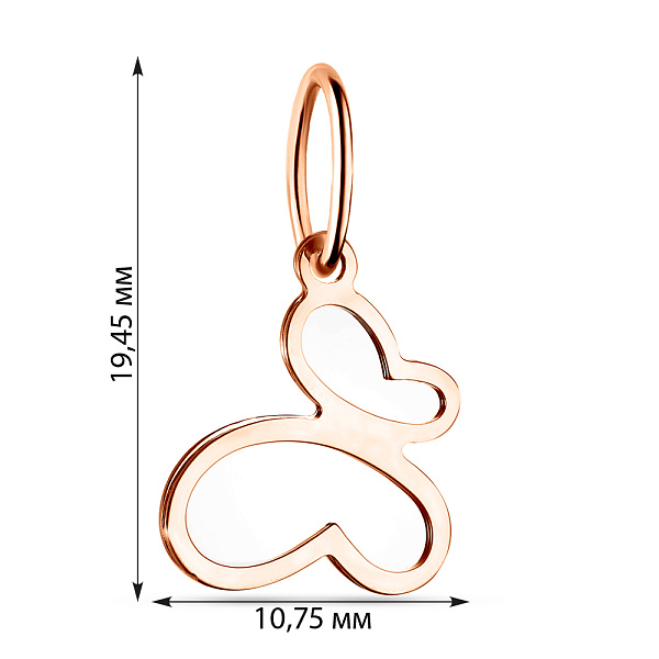 Золотая подвеска Бабочка (арт. 423893) – изображение 2
