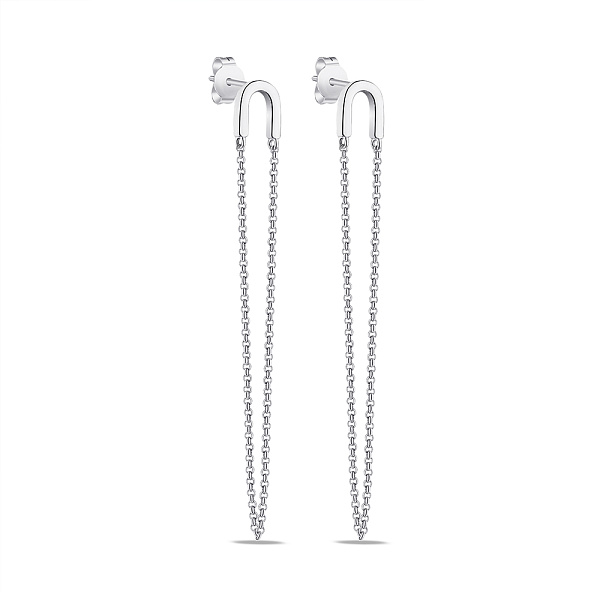 Длинные серьги Trendy Style из серебра без камней (арт. 7518/6599) – изображение 1