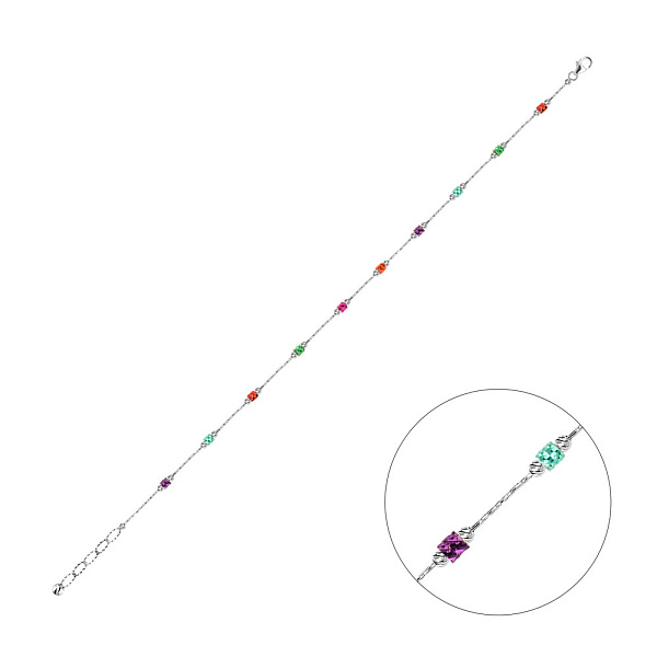 Браслет на ногу Francelli з білого золота (арт. 326204бцв/н) – зображення 1