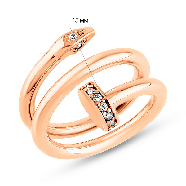 Золота каблучка Цвях (арт. 156007) – зображення 3