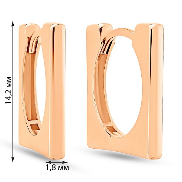 Золоті сережки без каміння (арт. 108955/15) – зображення 2