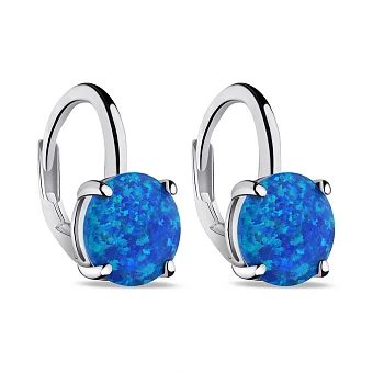 Срібні сережки з опалом (арт. 7502/9474Пос)