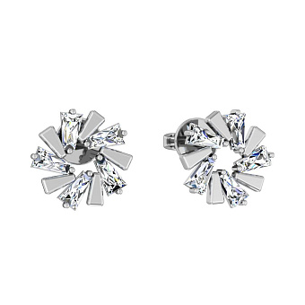 Золотые серьги с бриллиантами (арт. Т011455040б)