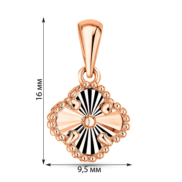 Підвіска з червоного золота (арт. 424907/9а) – зображення 2